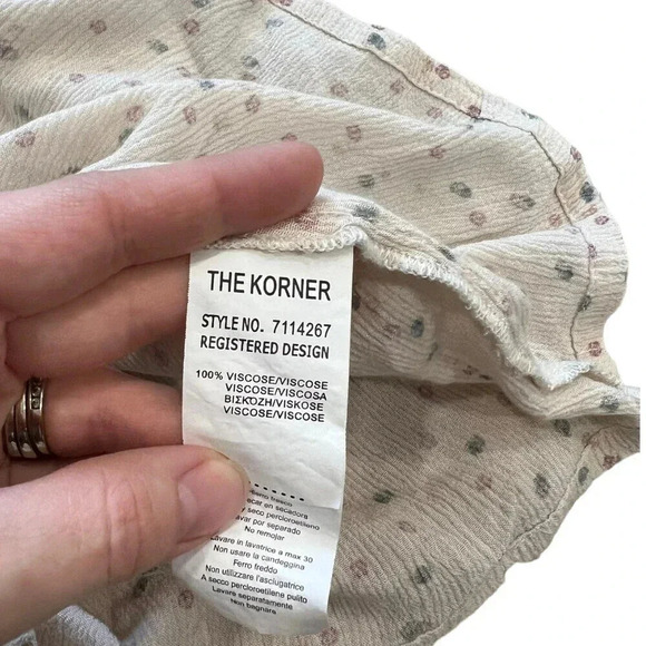 The Korner Beige Polka Dot Viscose Blouse XS - Picture 4 of 4